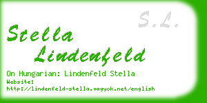 stella lindenfeld business card